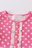 Platinum balcony pink dot dress Aaria Tees