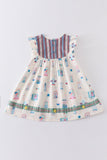 Platinum balcony ruffle dress Aaria Tees