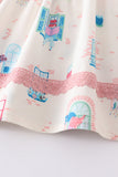 Platinum balcony print strap girl set - Aaria Tees Aaria Tees