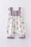 Platinum balcony print baby jumpsuit - Aaria Tees Aaria Tees