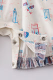 Platinum balcony print baby jumpsuit - Aaria Tees Aaria Tees