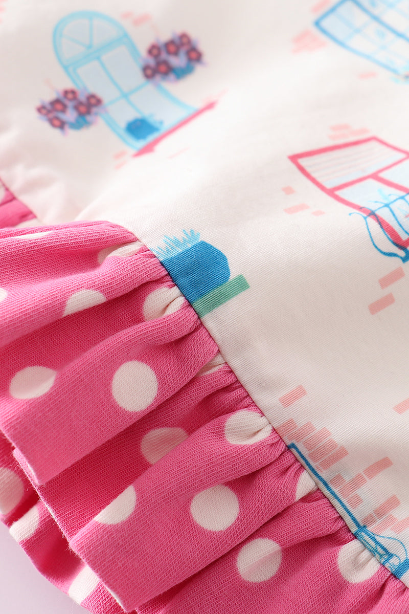 Platinum balcony print ruffle soft baby blanket - Aaria Tees Aaria Tees