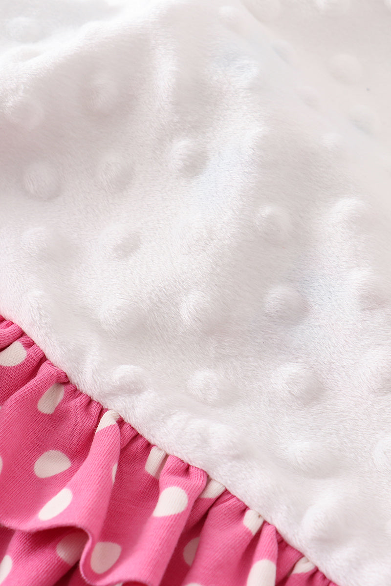 Platinum balcony print ruffle soft baby blanket - Aaria Tees Aaria Tees