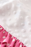 Platinum balcony print ruffle soft baby blanket - Aaria Tees Aaria Tees