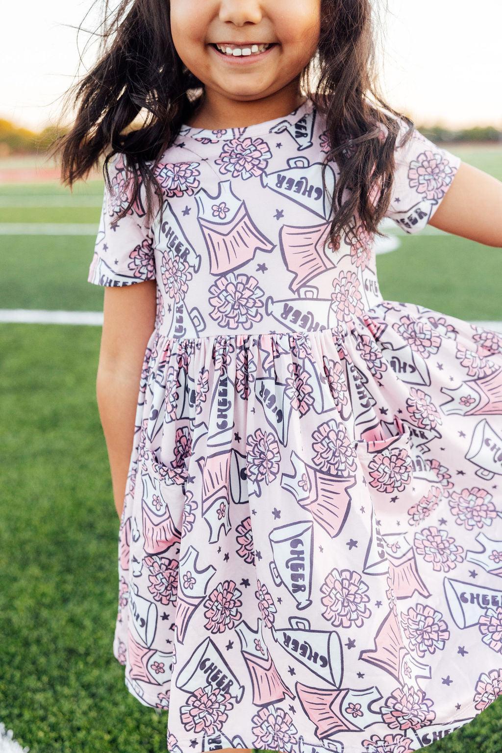 SALE Cheer S/S Pocket Twirl Dress - Aaria Tees Aaria Tees