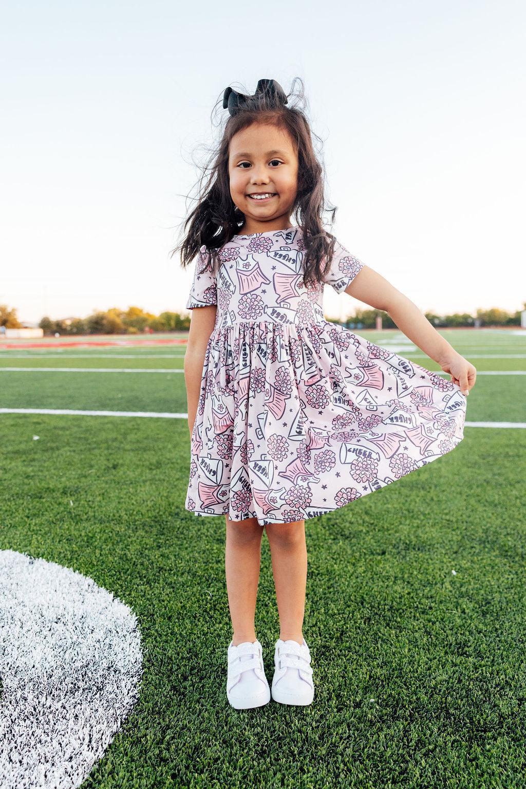 SALE Cheer S/S Pocket Twirl Dress - Aaria Tees Aaria Tees