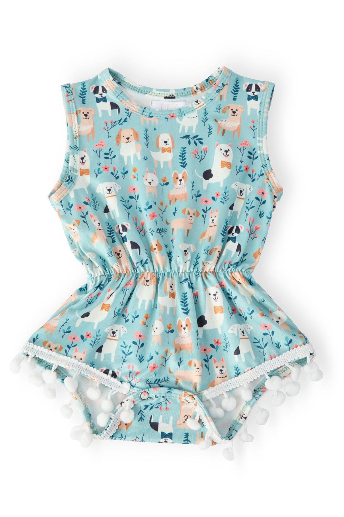 Furry Friends Pom Pom Romper - Aaria Tees