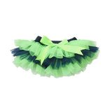 SALE Game Day Navy and Neon Green Ruffle Tutu Bloomer - Aaria Tees Aaria Tees