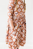 SALE Hocus Pocus 3/4 Sleeve Pocket Twirl Dress - Aaria Tees Aaria Tees