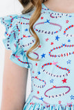 SALE Miss Americana (Mila's Version) Flutter Sleeve Twirl Dress - Aaria Tees Aaria Tees