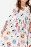 SALE Monster Mash 3/4 Sleeve Pocket Twirl Dress - Aaria Tees Aaria Tees