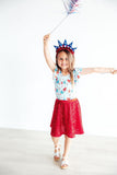 SALE Proudly Patriotic S/S Flutter Sleeve Leotard - Aaria Tees Aaria Tees