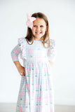 SALE Pumpkin Picnic 3/4 Sleeve Ruffle Twirl Dress - Aaria Tees Aaria Tees