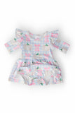 SALE Pumpkin Picnic Twirl Flutter Bodysuit - Aaria Tees Aaria Tees