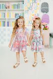 Patchwork Princess S/S Pocket Twirl Dress - Aaria Tees Aaria Tees