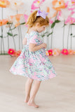 SALE Quilted Dinos S/S Pocket Twirl Dress - Aaria Tees Aaria Tees