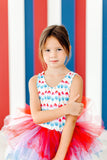 SALE Red, White & Cute Tank Tutu Leotard - Aaria Tees Aaria Tees