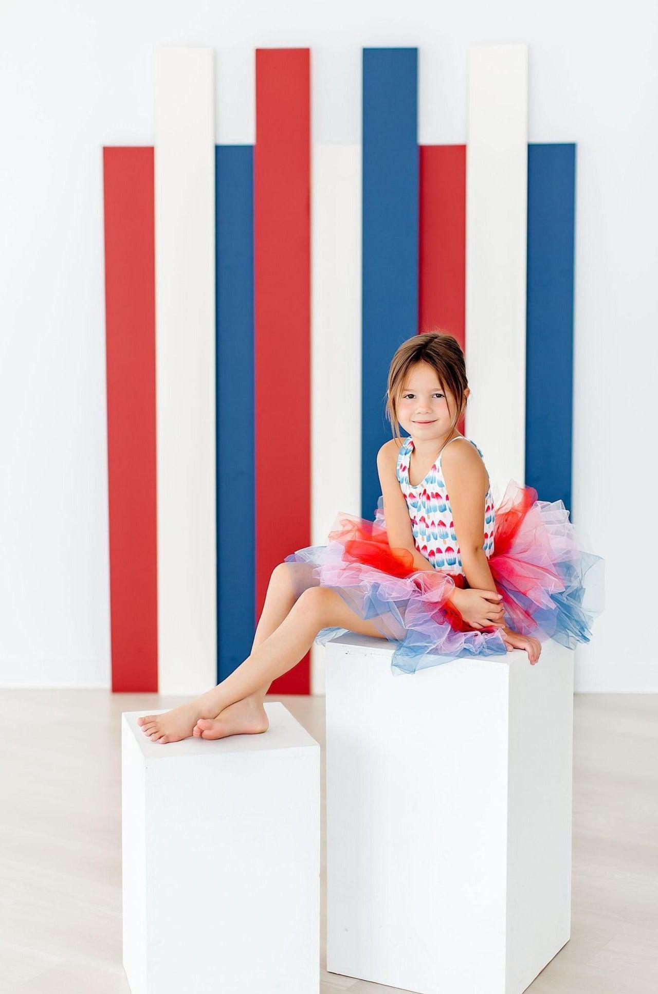 SALE Red, White & Cute Tank Tutu Leotard - Aaria Tees Aaria Tees