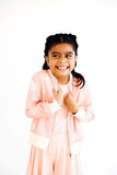 SALE Soft Pink Suns Satin Jacket - Aaria Tees Aaria Tees