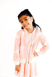 SALE Soft Pink Suns Satin Jacket - Aaria Tees Aaria Tees