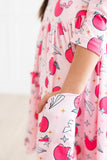 SALE Star Student 3/4 Sleeve Pocket Twirl Dress - Aaria Tees Aaria Tees