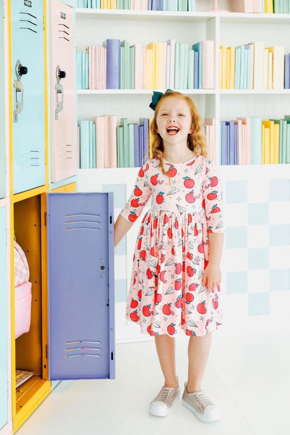 SALE Star Student 3/4 Sleeve Pocket Twirl Dress - Aaria Tees