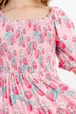 SALE Strawberry Shortcake Smocked Ruffle Dress - Aaria Tees Aaria Tees