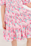 SALE Strawberry Shortcake Smocked Ruffle Dress - Aaria Tees Aaria Tees