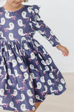 SALE Tied with a Boo 3/4 Ruffle Twirl Dress - Aaria Tees Aaria Tees