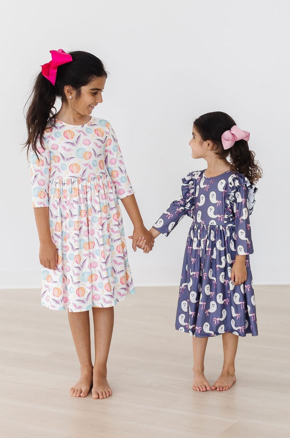 SALE Tied with a Boo 3/4 Ruffle Twirl Dress - Aaria Tees Aaria Tees