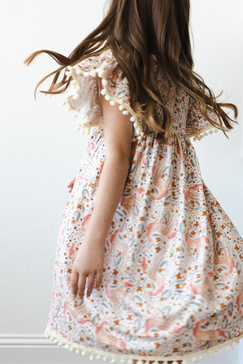Unicorn Soiree Pom Pom Dress - Aaria Tees Aaria Tees