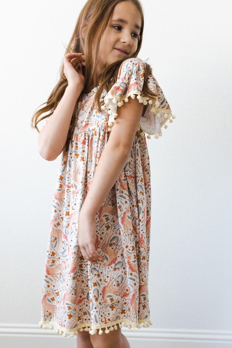 Unicorn Soiree Pom Pom Dress - Aaria Tees Aaria Tees
