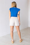The Nicole V-Neck Top, Blue - Aaria Tees Aaria Tees