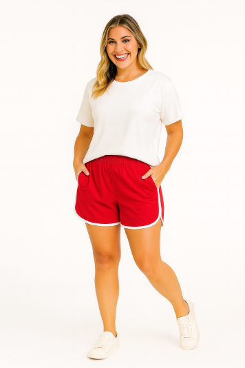 Go-Getter Shorts, Red - Aaria Tees Aaria Tees