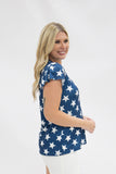 The Nicole V-Neck Top, Stars - Aaria Tees Aaria Tees