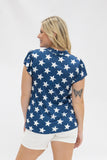 The Nicole V-Neck Top, Stars - Aaria Tees Aaria Tees