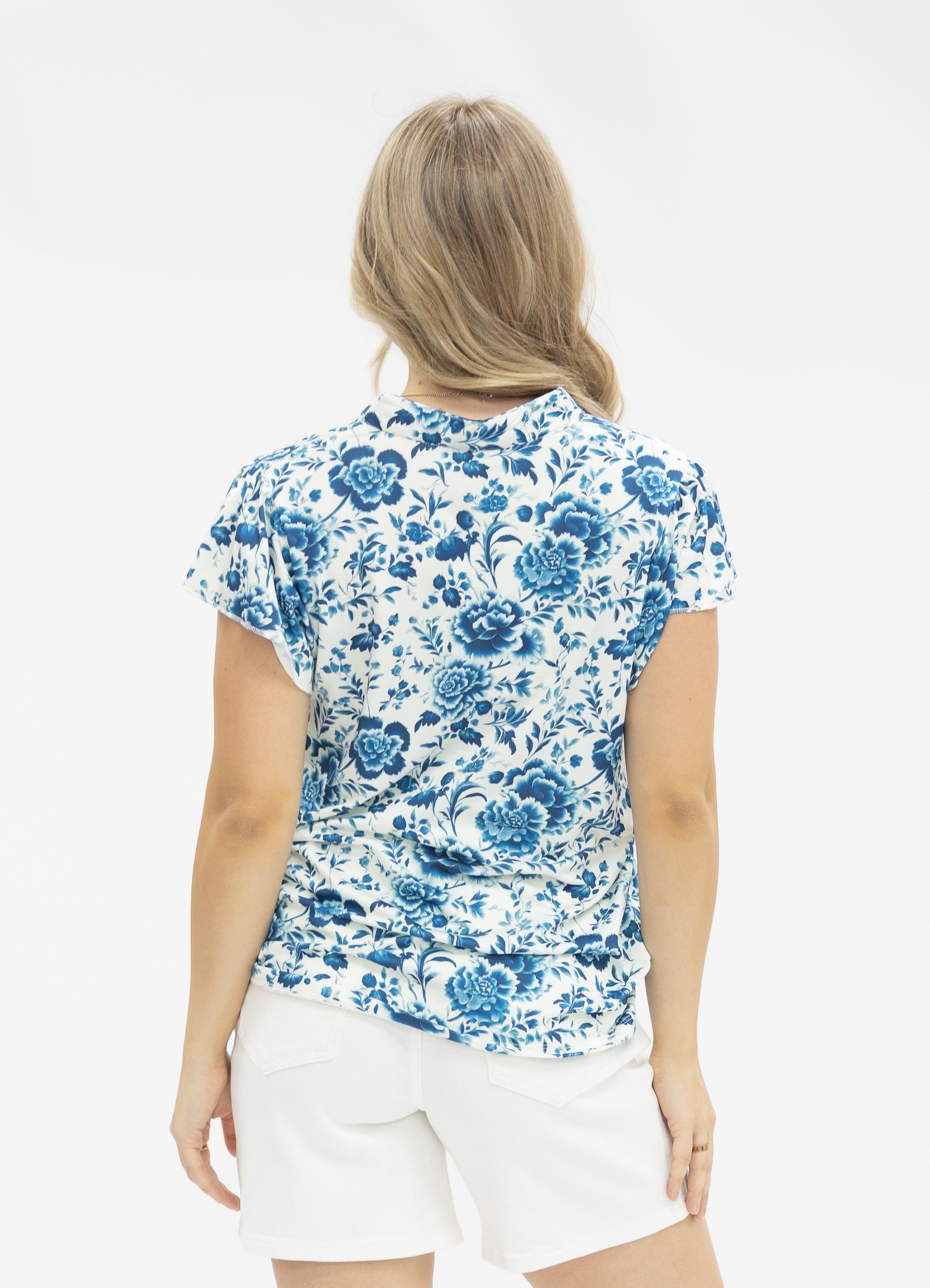 The Nicole V-Neck Top, Floral - Aaria Tees Aaria Tees