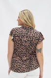 The Nicole V-Neck Top, Leopard - Aaria Tees Aaria Tees