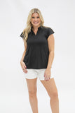 The Nicole V-Neck Top, Black - Aaria Tees Aaria Tees