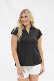 The Nicole V-Neck Top, Black - Aaria Tees Aaria Tees