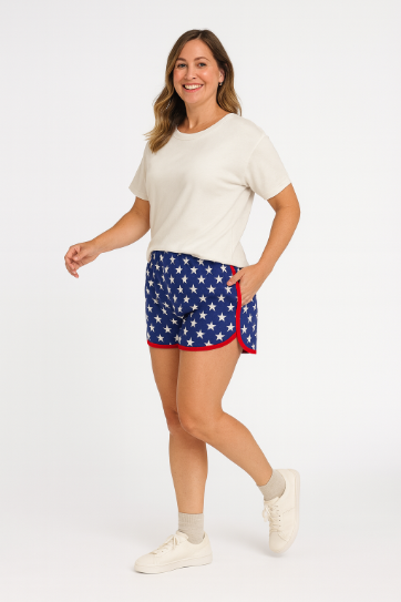 Go-Getter Shorts, Navy Stars - Aaria Tees Aaria Tees