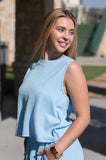 The Earhart Top, Blue - Aaria Tees Aaria Tees
