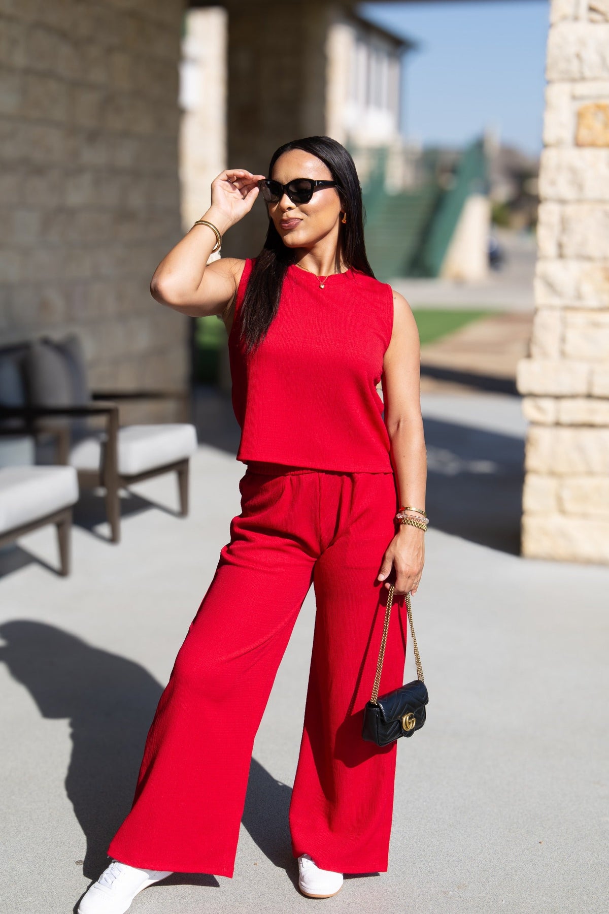 The Earhart Top, Red - Aaria Tees
