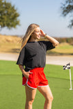 Go-Getter Shorts, Red - Aaria Tees Aaria Tees