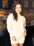 Mock Neck Sweatshirt, Ivory - Aaria Tees Aaria Tees