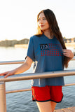 USA Flag Glitter Stars Top - Aaria Tees Aaria Tees