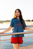 USA Flag Glitter Stars Top - Aaria Tees Aaria Tees