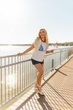 Sequin Bikini on White Top - Aaria Tees Aaria Tees