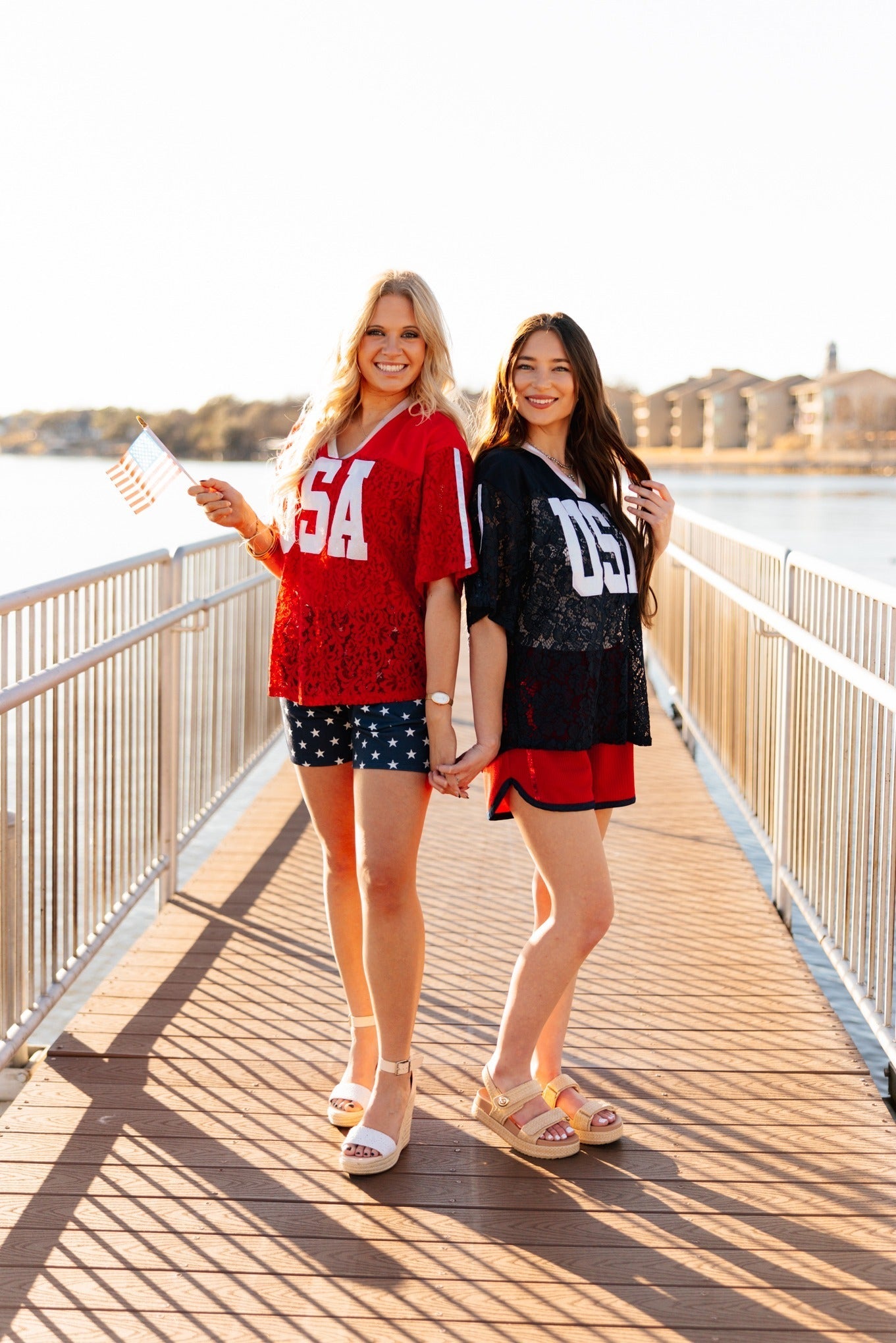 Red Lace "USA" Jersey - Aaria Tees Aaria Tees