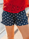 Blue and White Star Shorts - Aaria Tees Aaria Tees